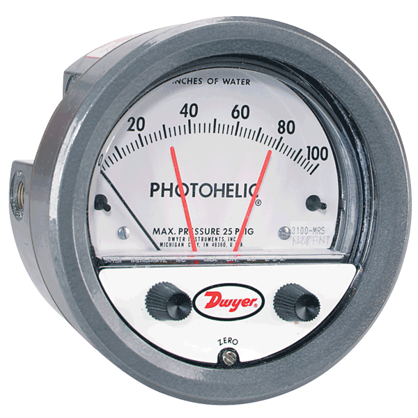 Dwyer Photohelic Gauge Pressure Switch, Series 3000MR/3000MRS